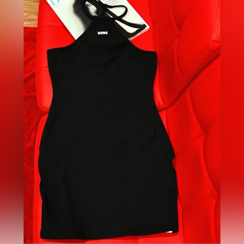 Aiirz Black Halter Mini Dress